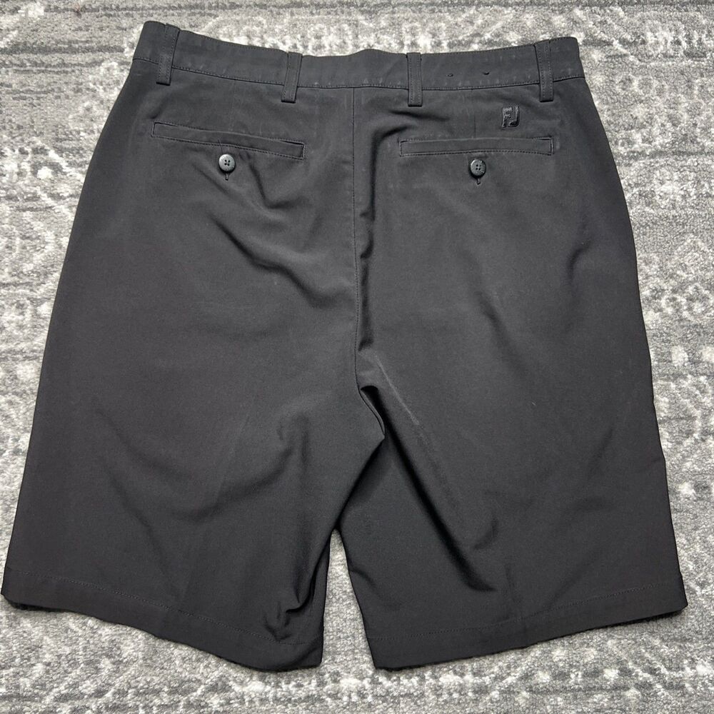 FootJoy FJ Golf Shorts Men's 32 Performance Chino Black 9" Inseam Classic Sports - Picture 8 of 9